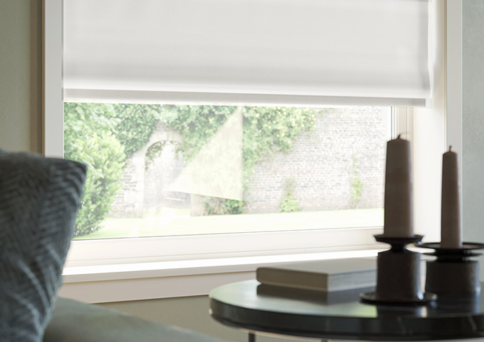 Bruschal (Blackout), Light Grey - Motorised Roman Blind - Image 5